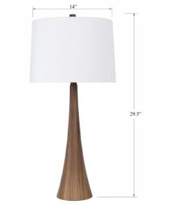 New ❤️ LumiSource 29.5" Dark Faux Wood Table Lamps, Off-White Linen Shade, , Set Of 2 🛒 -Adesso Sales Store b0b15ca7027d0df1 9836 w800 h800 b1 p0