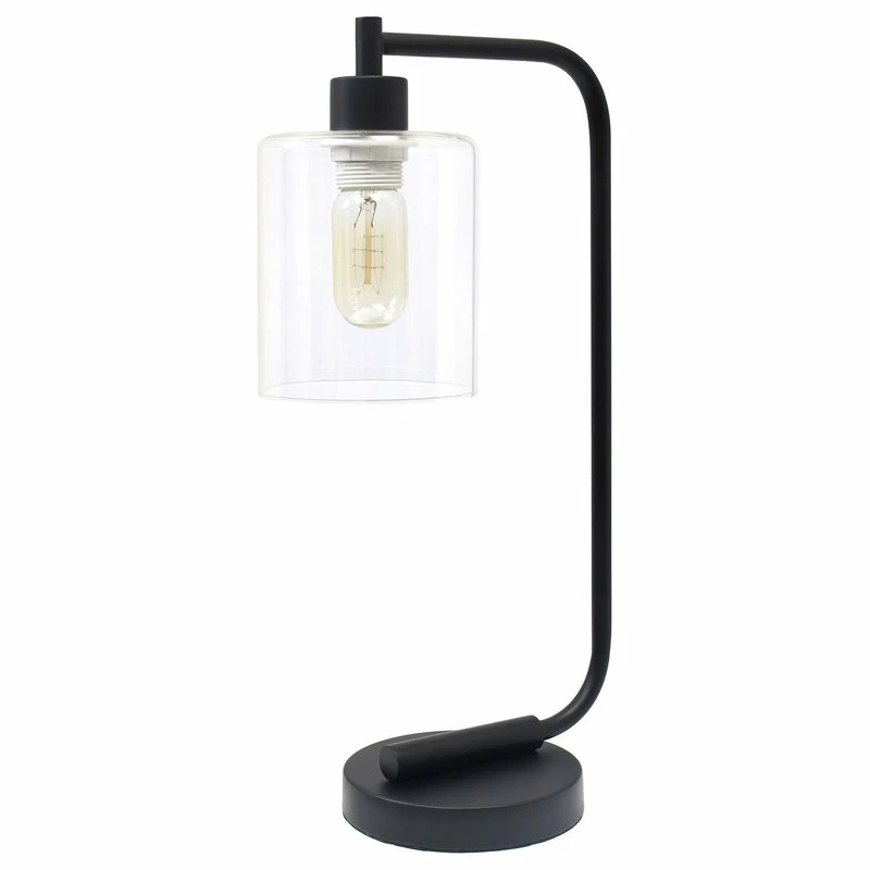 Budget 🥰 All The Rages Inc. Lalia Home Modern Iron Desk Lamp With Glass Shade, Black 🥰 3 Budget 🥰 All The Rages Inc. Lalia Home Modern Iron Desk Lamp With Glass Shade, Black 🥰