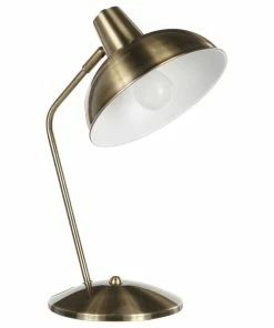 Coupon 💯 LumiSource Darby Contemporary Table Lamp, Gold Metal ⭐