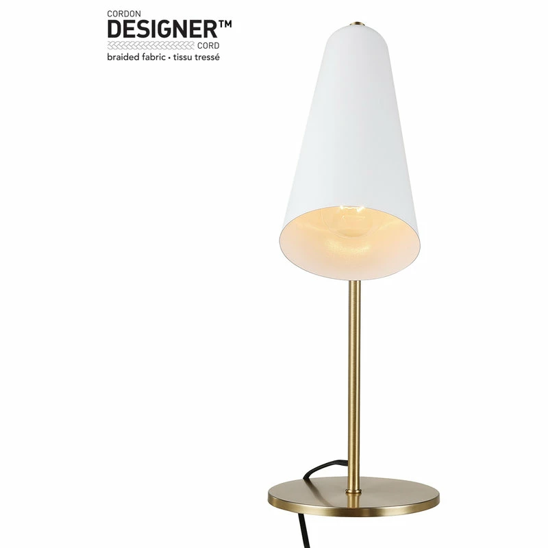 Brand new โญ Globe Electric Aemilia 18" Matte Brass Desk Lamp With Matte White Shade ๐ 10 Brand new โญ Globe Electric Aemilia 18" Matte Brass Desk Lamp With Matte White Shade ๐ - Image 8