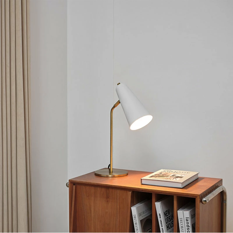 Brand new โญ Globe Electric Aemilia 18" Matte Brass Desk Lamp With Matte White Shade ๐ 5 Brand new โญ Globe Electric Aemilia 18" Matte Brass Desk Lamp With Matte White Shade ๐ - Image 3