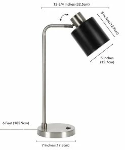 Promo 🤩 Hudson&Canal Thew 20.75 Tall Table Lamp With Metal Shade In Nickel/Black 🤩 9 Promo 🤩 Hudson&Canal Thew 20.75 Tall Table Lamp With Metal Shade In Nickel/Black 🤩 -Adesso Sales Store c581798003aaf07a 2798 w800 h800 b1 p0