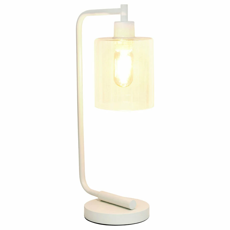 Budget ๐ All The Rages Inc. Lalia Home Modern Iron Desk Lamp With Glass Shade, White โค๏ธ 4 Budget ๐ All The Rages Inc. Lalia Home Modern Iron Desk Lamp With Glass Shade, White โค๏ธ - Image 2