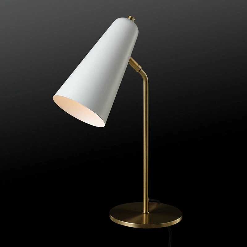 Brand new โญ Globe Electric Aemilia 18" Matte Brass Desk Lamp With Matte White Shade ๐ 7 Brand new โญ Globe Electric Aemilia 18" Matte Brass Desk Lamp With Matte White Shade ๐ - Image 5