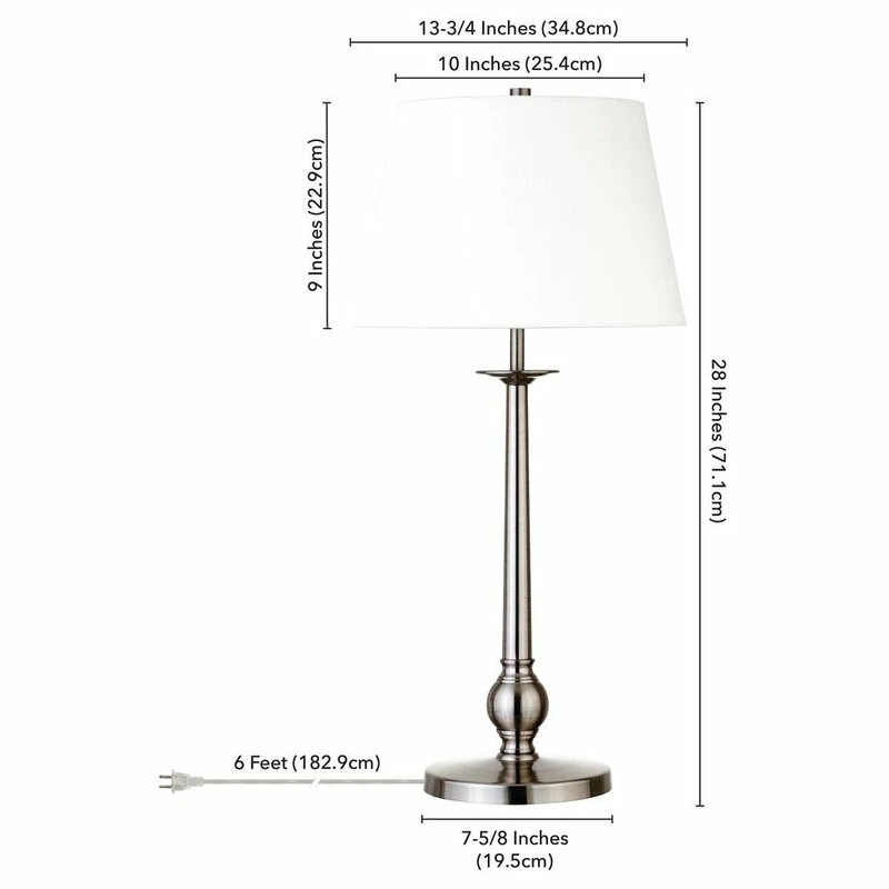 Best deal โ๏ธ Hudson&Canal Wilmer 28 Tall Table Lamp With Fabric Shade In Brushed Nickel ๐งจ 7 Best deal โ๏ธ Hudson&Canal Wilmer 28 Tall Table Lamp With Fabric Shade In Brushed Nickel ๐งจ - Image 5