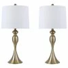 Discount 🌟 LumiSource 27" Plated Gold Curved Table Lamps With White Linen Shades, Set Of 2 👏 1 Discount 🌟 LumiSource 27" Plated Gold Curved Table Lamps With White Linen Shades, Set Of 2 👏 -Adesso Sales Store ced17f4c027d0de4 6567 w800 h800 b1 p0