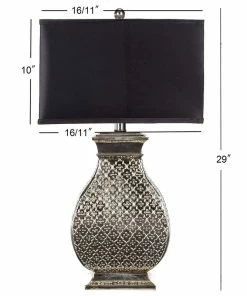 Hot Sale 🤩 Decor Love Set Of 2 Table Lamp, Unique Silver Finished Resin Base & Black Rectangle Shade 🔔 -Adesso Sales Store d191326802bdee3b 1441 w800 h800 b1 p0