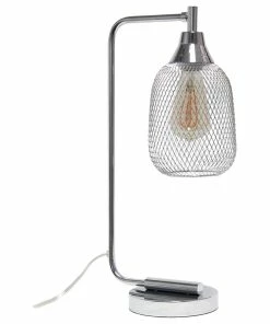 Best Sale ✨ All The Rages Inc. Lalia Home Industrial Mesh Desk Lamp With Chrome Finish LHD-2000-CH 🎁