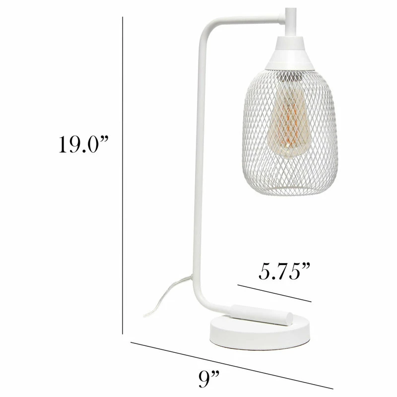 Best Pirce โ All The Rages Inc. Contemporary Home Office Metal Mesh Wire Shade Desk Lamp In Matte White Finish ๐คฉ 6 Best Pirce โ All The Rages Inc. Contemporary Home Office Metal Mesh Wire Shade Desk Lamp In Matte White Finish ๐คฉ - Image 4