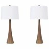 New โค๏ธ LumiSource 29.5" Dark Faux Wood Table Lamps, Off-White Linen Shade, , Set Of 2 ๐ 2 New โค๏ธ LumiSource 29.5" Dark Faux Wood Table Lamps, Off-White Linen Shade, , Set Of 2 ๐ -Adesso Sales Store d9b14447027d0dee 6567 w800 h800 b1 p0