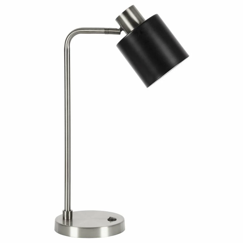Promo 🤩 Hudson&Canal Thew 20.75 Tall Table Lamp With Metal Shade In Nickel/Black 🤩 3 Promo 🤩 Hudson&Canal Thew 20.75 Tall Table Lamp With Metal Shade In Nickel/Black 🤩