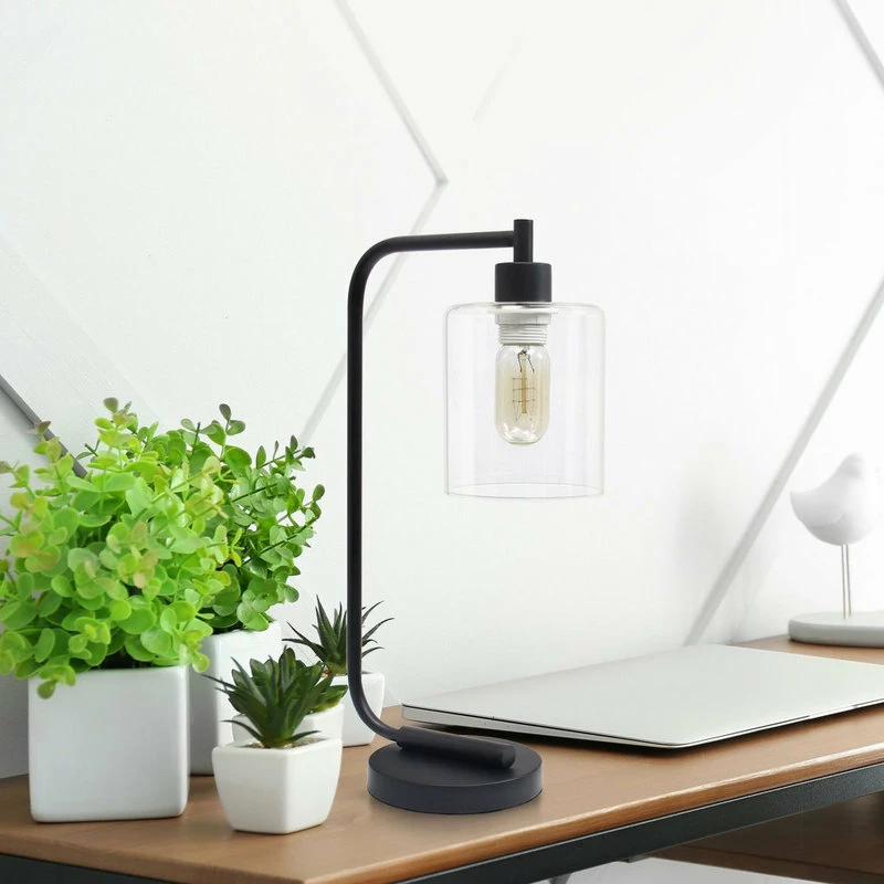 Budget 🥰 All The Rages Inc. Lalia Home Modern Iron Desk Lamp With Glass Shade, Black 🥰 7 Budget 🥰 All The Rages Inc. Lalia Home Modern Iron Desk Lamp With Glass Shade, Black 🥰 - Image 5