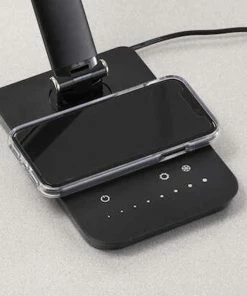 Promo 💯 Safco Products 1009 Vamp LED Lamp, Built-in 10W Wireless Charging, Adjustable Brightness, Black 🧨 -Adesso Sales Store e3b1ed550e5cb59d 1820 w800 h800 b0 p0