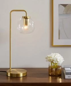 Deals 👏 America Luxury Table Desk Lamp, Gold, Glass, Metal, Modern, Mid Century Bistro Hospitality 😉 -Adesso Sales Store e651e5f903051639 9687 w800 h800 b0 p0
