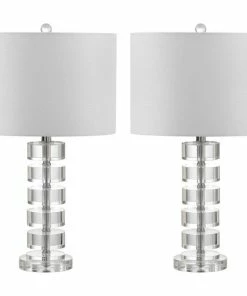 Budget 😉 Safavieh Frances Table Lamp (Set Of 2) - Clear, Off White 🧨 -Adesso Sales Store eb41f2f101261f9c 8675 w800 h800 b1 p0