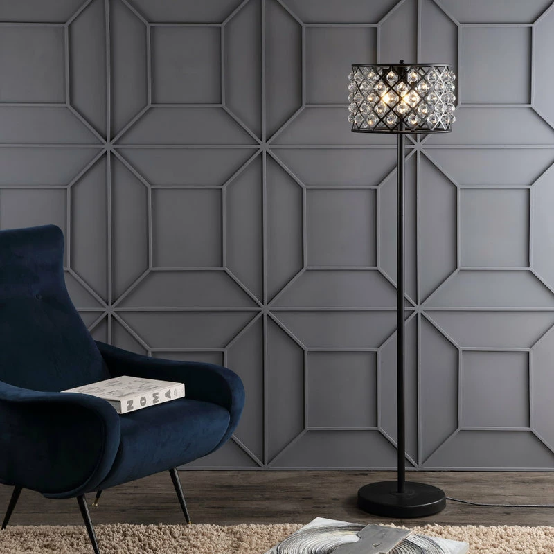 Brand new ๐ JONATHAN Y Elizabeth Crystal, Metal LED Floor Lamp, 60", Bronze ๐ 5 Brand new ๐ JONATHAN Y Elizabeth Crystal, Metal LED Floor Lamp, 60", Bronze ๐ - Image 3