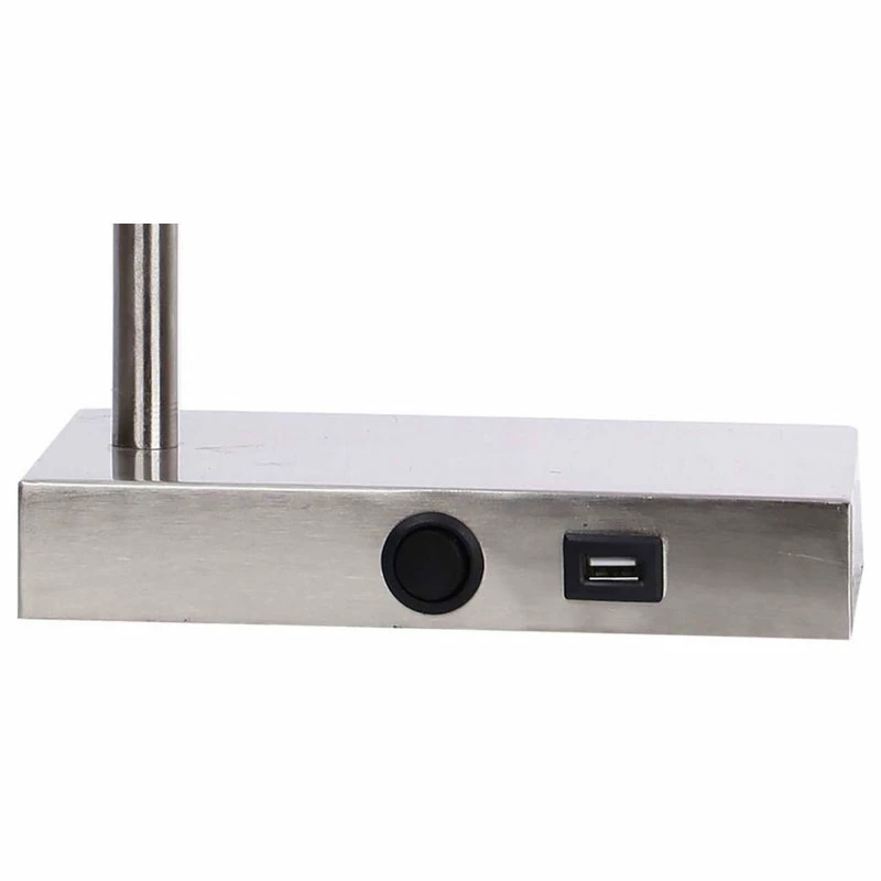 Coupon โค๏ธ LumiSource 21" Brushed Nickel Desk Lamp With USB Port In Base, Clear Glass Shade ๐ 6 Coupon โค๏ธ LumiSource 21" Brushed Nickel Desk Lamp With USB Port In Base, Clear Glass Shade ๐ - Image 4