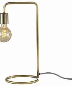 New 🥰 HomeRoots 7.25"x9"x16.5" Brushed Steel Metal Desk Lamp 🔥