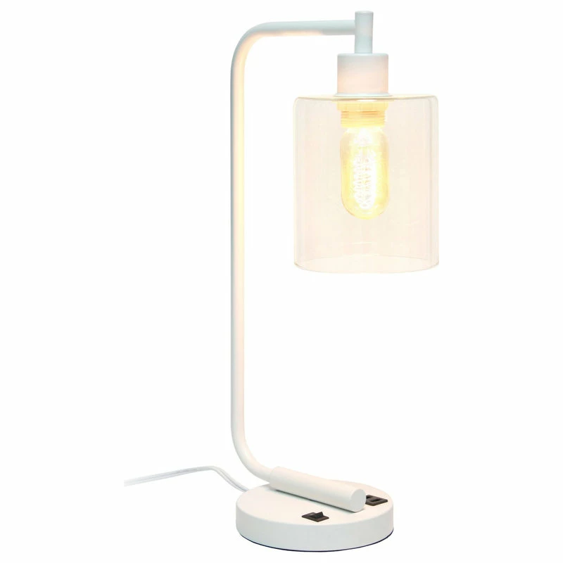 Discount ๐งจ Lalia Home Modern Iron Desk Lamp With USB Port And Glass Shade ๐ 4 Discount ๐งจ Lalia Home Modern Iron Desk Lamp With USB Port And Glass Shade ๐ - Image 2
