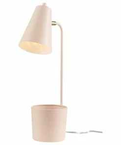 New ๐ Globe Electric Taylor 18" Matte Pink Organizer Desk Lamp With Brass Pivot Joint ๐