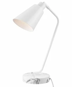 Cheap ❤️ Globe Electric 17" Matte White Desk Lamp With USB Port 🥰
