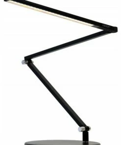 Outlet 😍 Koncept Inc. Z-Bar Mini Desk Lamp, Base, Warm Light, LED, Metallic Black, 12.75"H ⌛
