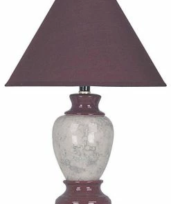 Cheapest 🤩 Ore International 13"H Ceramic Table Lamp, Burgundy 🤩
