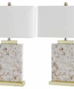 Wholesale 🤩 Safavieh Tory 24.5" Shell Table Lamps, Set Of 2 ⌛