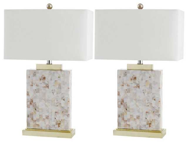 Wholesale 🤩 Safavieh Tory 24.5" Shell Table Lamps, Set Of 2 ⌛ 3 Wholesale 🤩 Safavieh Tory 24.5" Shell Table Lamps, Set Of 2 ⌛