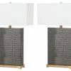 Outlet 👍 Safavieh Joyce 27.75" Faux Alligator Table Lamp, Gray 🌟 -Adesso Sales Store home design 141