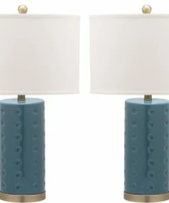 New 🎁 Safavieh Roxanne Table Lamps, Set Of 2, Blue ✨