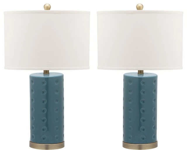 New ๐ Safavieh Roxanne Table Lamps, Set Of 2, Blue โจ 3 New ๐ Safavieh Roxanne Table Lamps, Set Of 2, Blue โจ