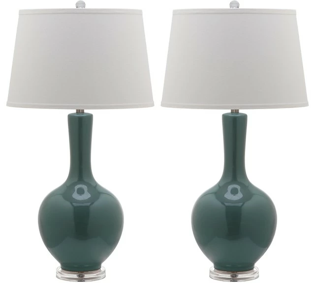 Best Sale 😍 Safavieh Blanche Gourd Lamps, Teal, 32"H, Set Of 2 ✨ 3 Best Sale 😍 Safavieh Blanche Gourd Lamps, Teal, 32"H, Set Of 2 ✨
