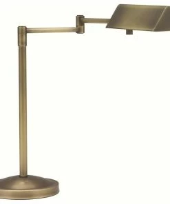Promo 🔔 House Of Troy PIN450 Pinnacle 1 Light Swing Arm Table Lamp - Antique Brass 🌟