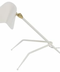 Best Sale 😀 Galla Home Berglund Desk Lamp, White And Brass 🔥