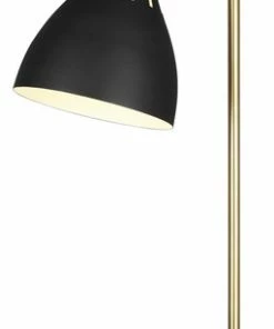 Hot Sale 🤩 Feiss Joan 1-Light Table Lamp, Midnight Black/Burnished Brass ⌛