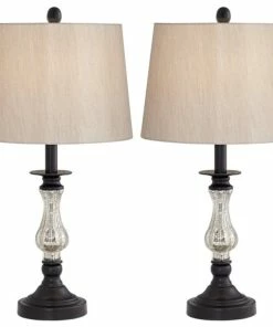 Discount 🛒 Pacific Coast Lighting Ammolite Flue 2 Pack Table Lamps 🔔