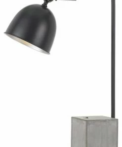 Buy ⭐ Cal Lighting Beaumont Metal 1-LT Desk Lamp, Black/Cement/Bronze, 30" ❤️