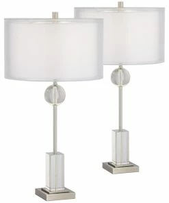 Cheapest 🎉 Pacific Coast Lighting Metal And Crystals Set Of 2 Table Lamp 37V28 ⌛