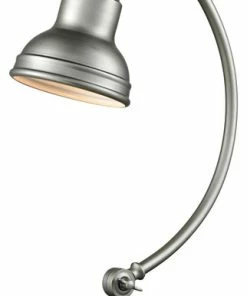 Coupon 😀 World Of Style Table Lamp 1-Light With Burnished Silver, Steel, Medium Base Bulb, 7", 60W 🔥