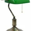 Promo 👏 All The Rages Inc. Simple Designs Executive Banker's Desk Lamp With Glass Shade, Green 🤩 -Adesso Sales Store home design 56