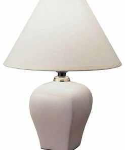 Flash Sale 🥰 Ore International 13"H Ceramic Table Lamp, Ivory 🥰