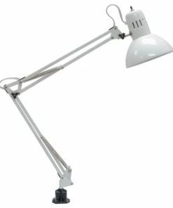Flash Sale ⭐ Offex Home Office Swing Arm Lamp, 13W CFL Bulb Included, White 🛒