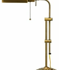 Coupon 🎁 Cal One Light Table Lamp, Antique Brass Finish 😀