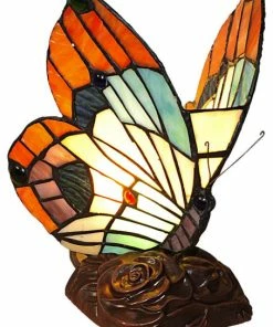 Best deal ⭐ CHLOE Lighting, Inc. KACY 2 Tiffany-style 1 Light Butterfly Accent Table Lamp 10 Tall 👏