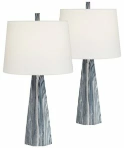 Brand new 🛒 Pacific Coast Lighting Bluestone Multicolor Finish Casual 1-Light 150W Table Lamp - Set Of 2 🔥