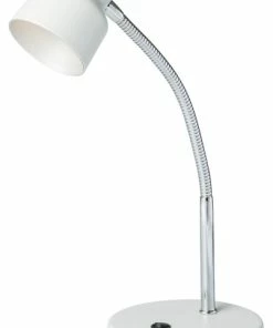 Buy 😀 ORE International 12.5" Tall Metal Goose Neck Table Led Lamp KTL-1348WH ❤️
