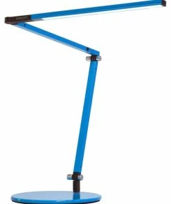 Brand new ✔️ Koncept Inc. Koncept Z-Bar Mini LED Desk Lamp With Base, Blue, Warm ✨