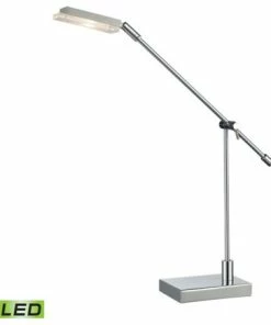 Deals 👍 World Of Lights Desk Lamp 1-Light With Chrome Finish, Metal, LED Bulb Type 11" ⭐